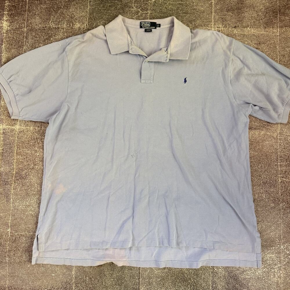 Men's Vintage 90's Polo Ralph Lauren Pastel Purple Short Sleeve Shirt Sz 3XL T